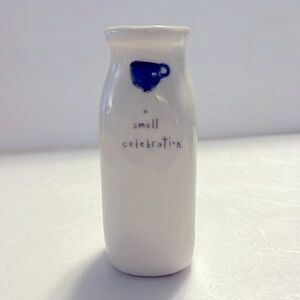 Beth Mueller Ceramic Milk Jug Vase Coffee A Small Celebration Graphic Signed